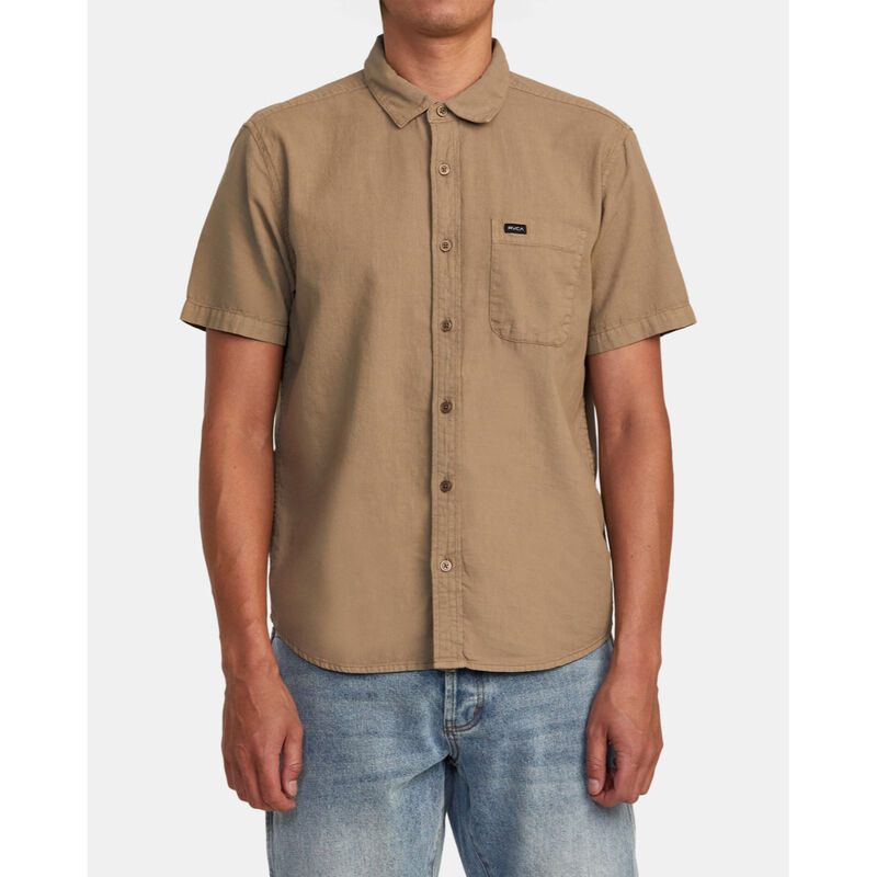 RVCA PTC Woven Short-Sleeve Shirt Mens image number 0