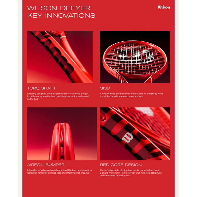 Wilson Defyer 100 V1 Tennis Racquet - Unstrung image number 7