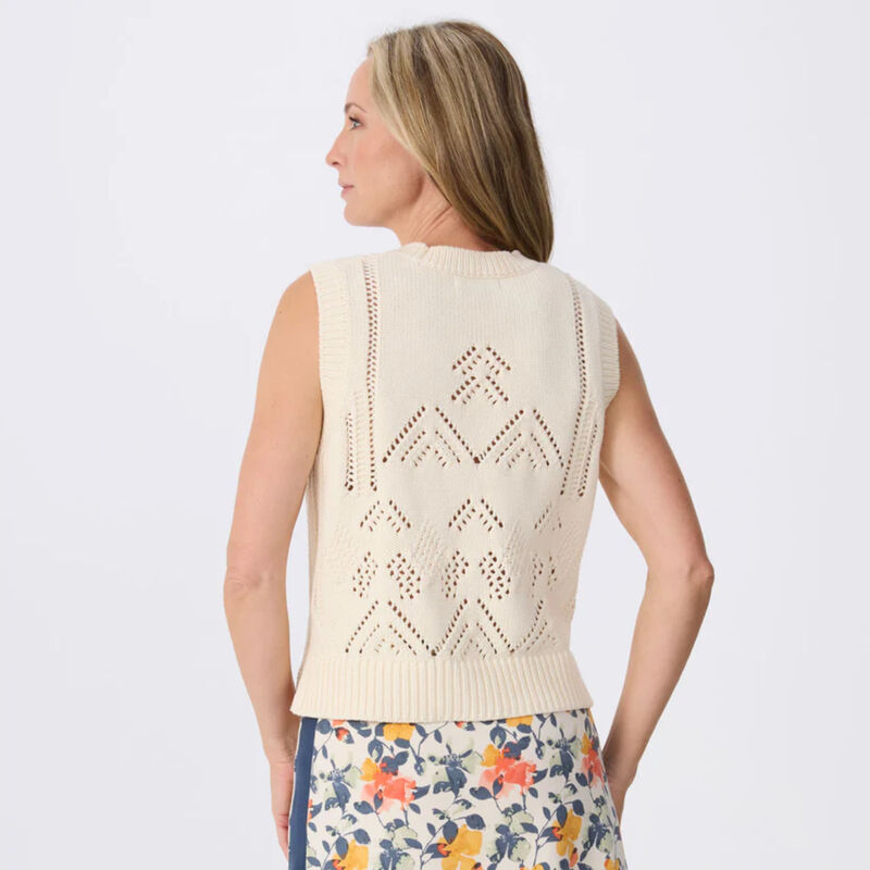 Krimson Klover Camille Sleeveless Pointelle Sweater Womens image number 2