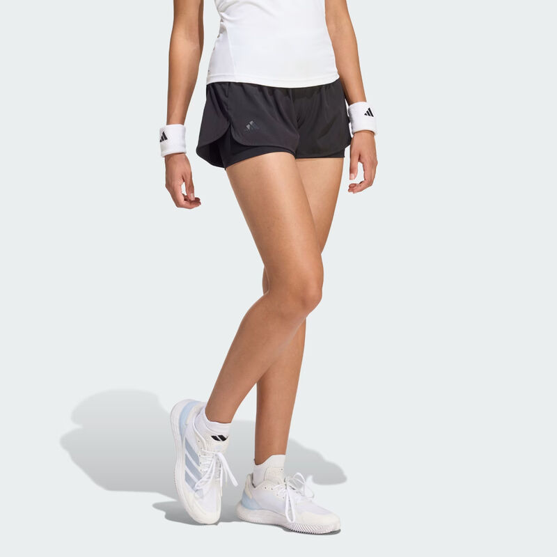 Adidas Tennis Climacool 2in1 Match Shorts Womens- Black image number 1