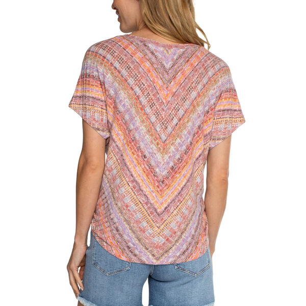 Liverpool Boat Neck Tee with Twisted Front Detail Womens