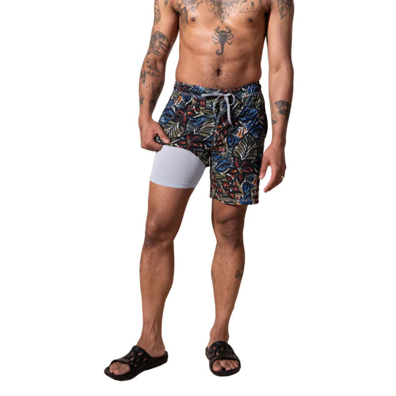 SAXX Oh Buoy 2N1 Volley 7" Swim Shorts Mens image number 4