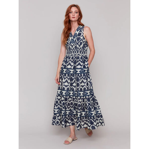 Charlie B Printed Sleeveless Cotton Maxi Dress Womens