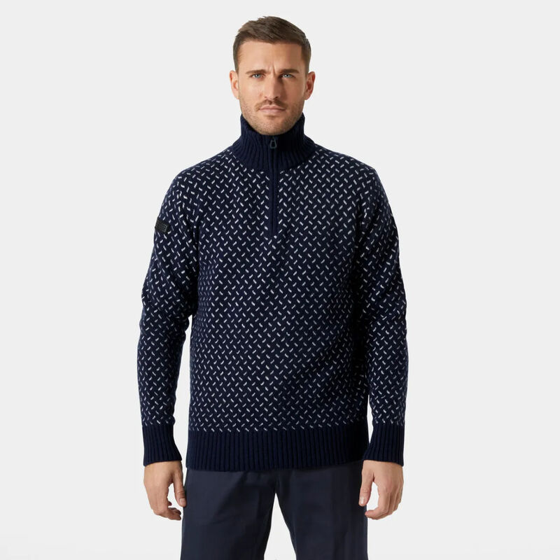 Helly Hansen Arctic Ocean Icelander Wool Knit &frac12; Zip Sweater Mens image number 2