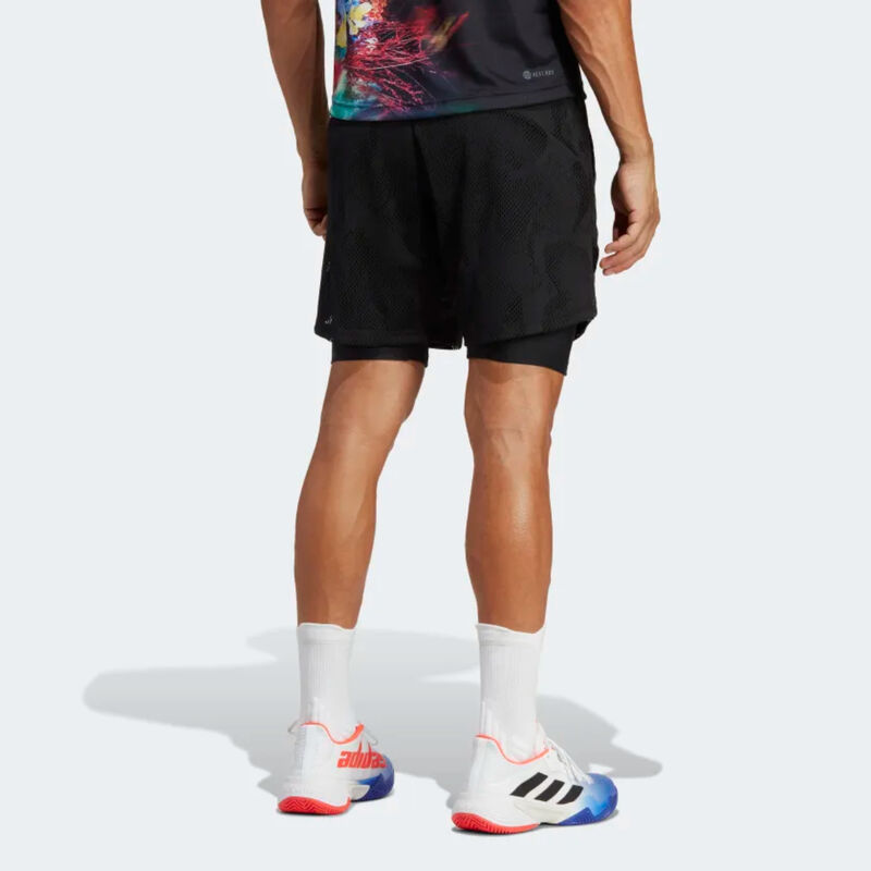 Adidas Melbourne Tennis Two-In-One 7" Shorts Mens image number 2