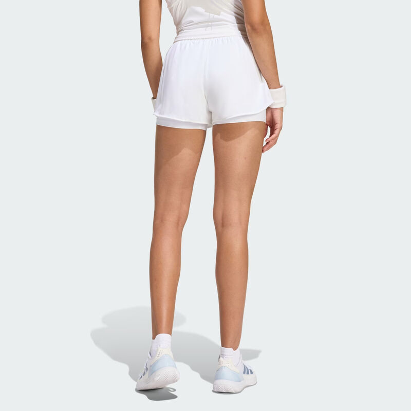 Adidas Tennis Climacool 2in1 Match Shorts Womens- White image number 2