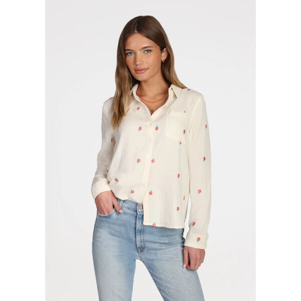 Dylan Embroidered Taylor Gauze Shirt Womens