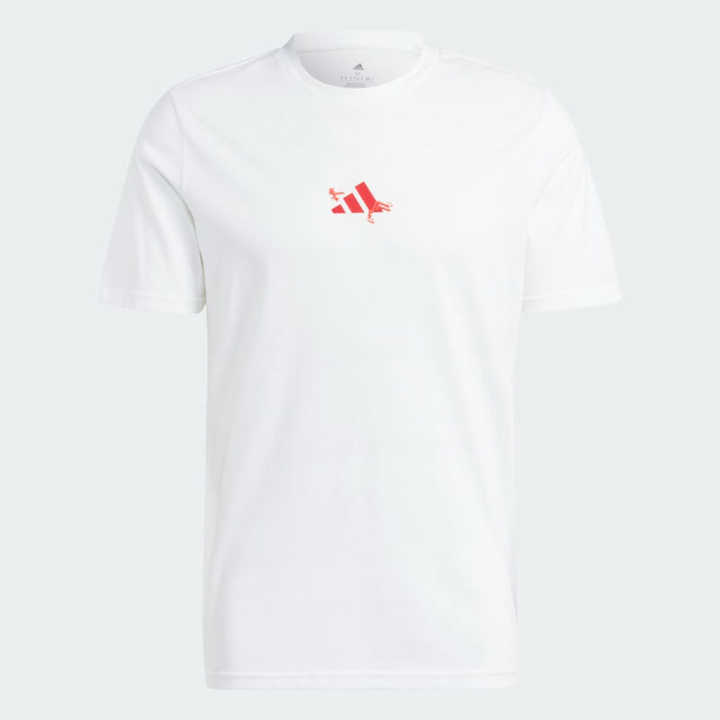 Adidas Tennis Slide Into Clay Graphic T-Shirt Mens White image number 0