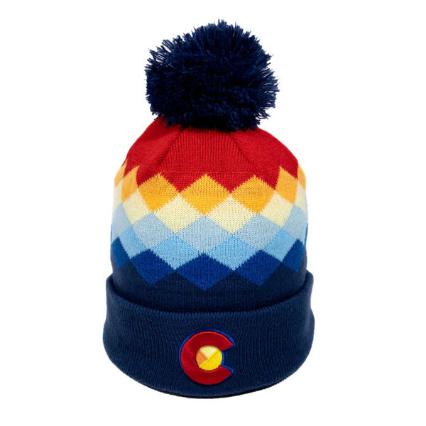 YoColorado Rainbow Argyle Mountain Beanie