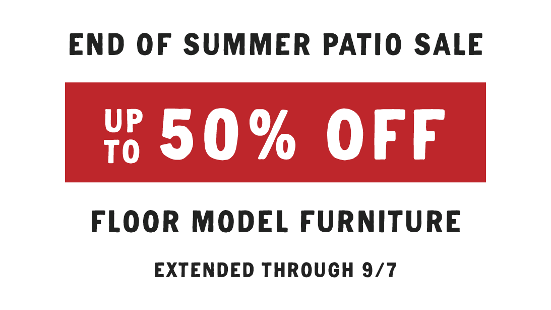 end of summer sale up to 50% off patio furniture