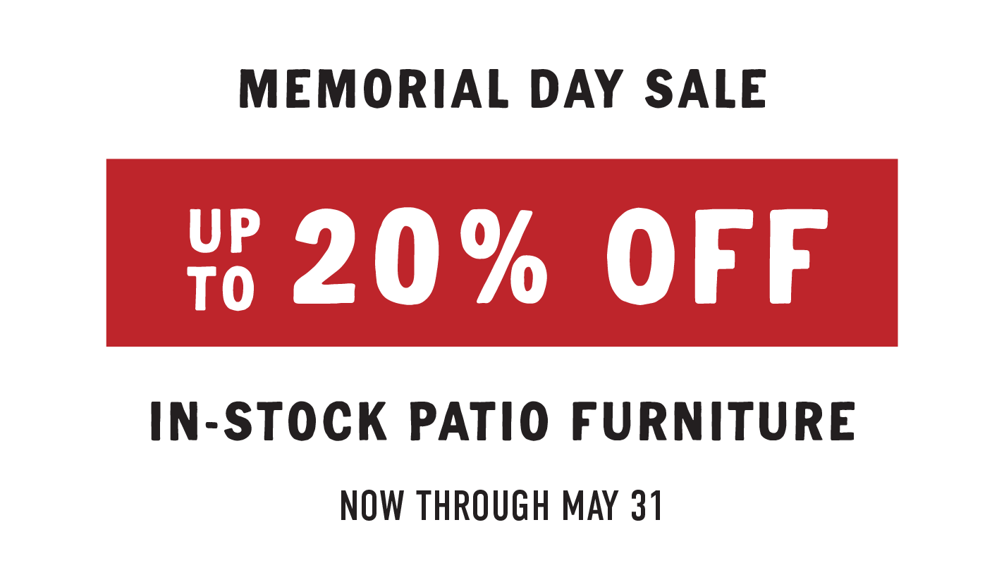 memorial day sale up to 20% off patio furniture
