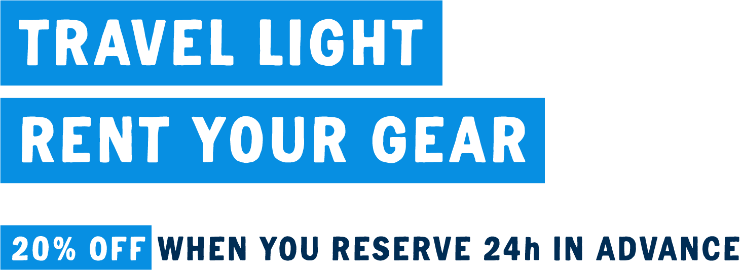 Travel light, rent your gear