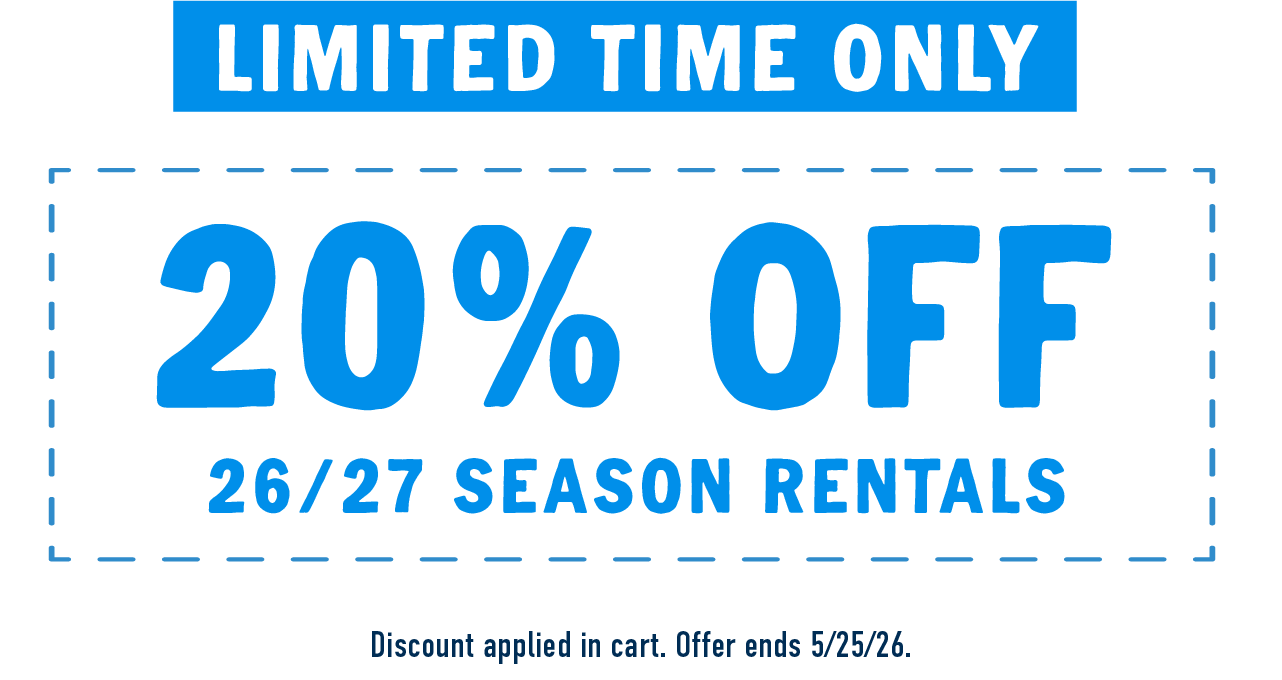 20% off season rental renewals