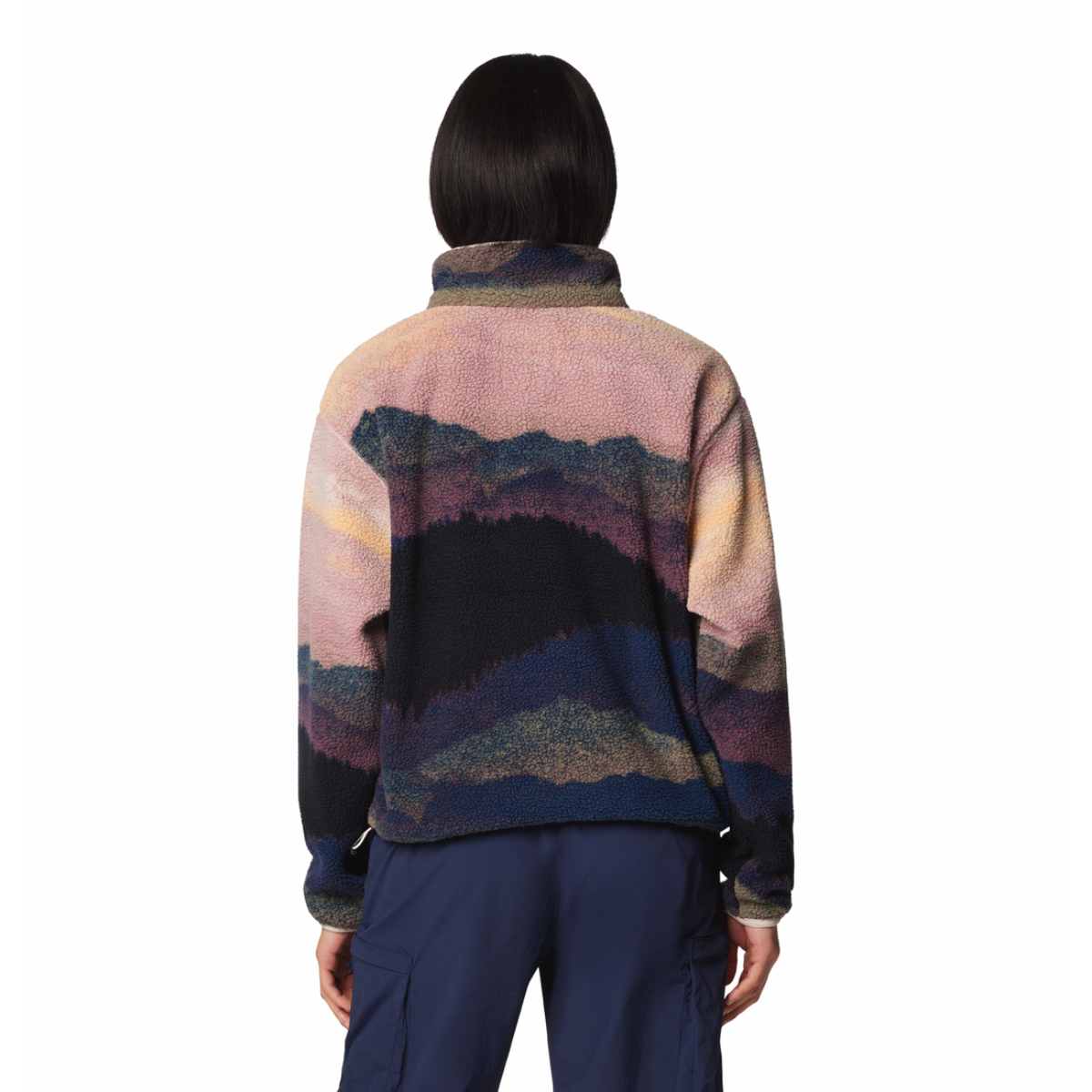 Columbia Helvetia II Printed Cropped Half Snap Fleece Pullover