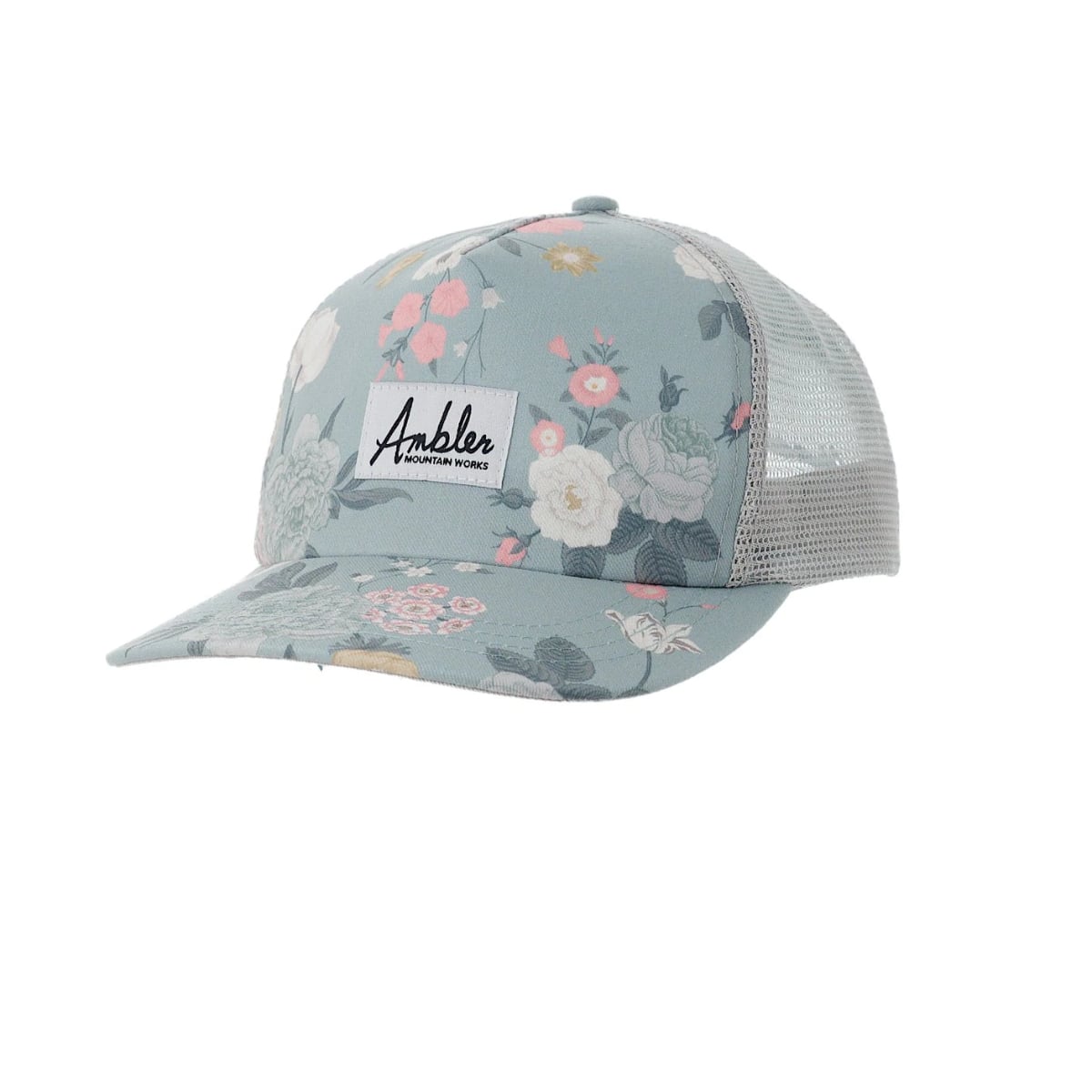 Maybe Tomorrow Womens Blue Floral Trucker Hat Casual Outdoors Cute Lightweight Time and Tru Women main image 3