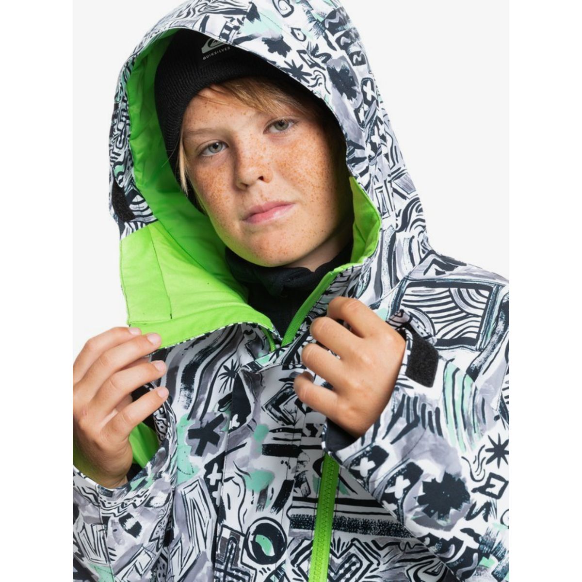 Quiksilver Mission Printed Block Snow Jacket Kids Boys
