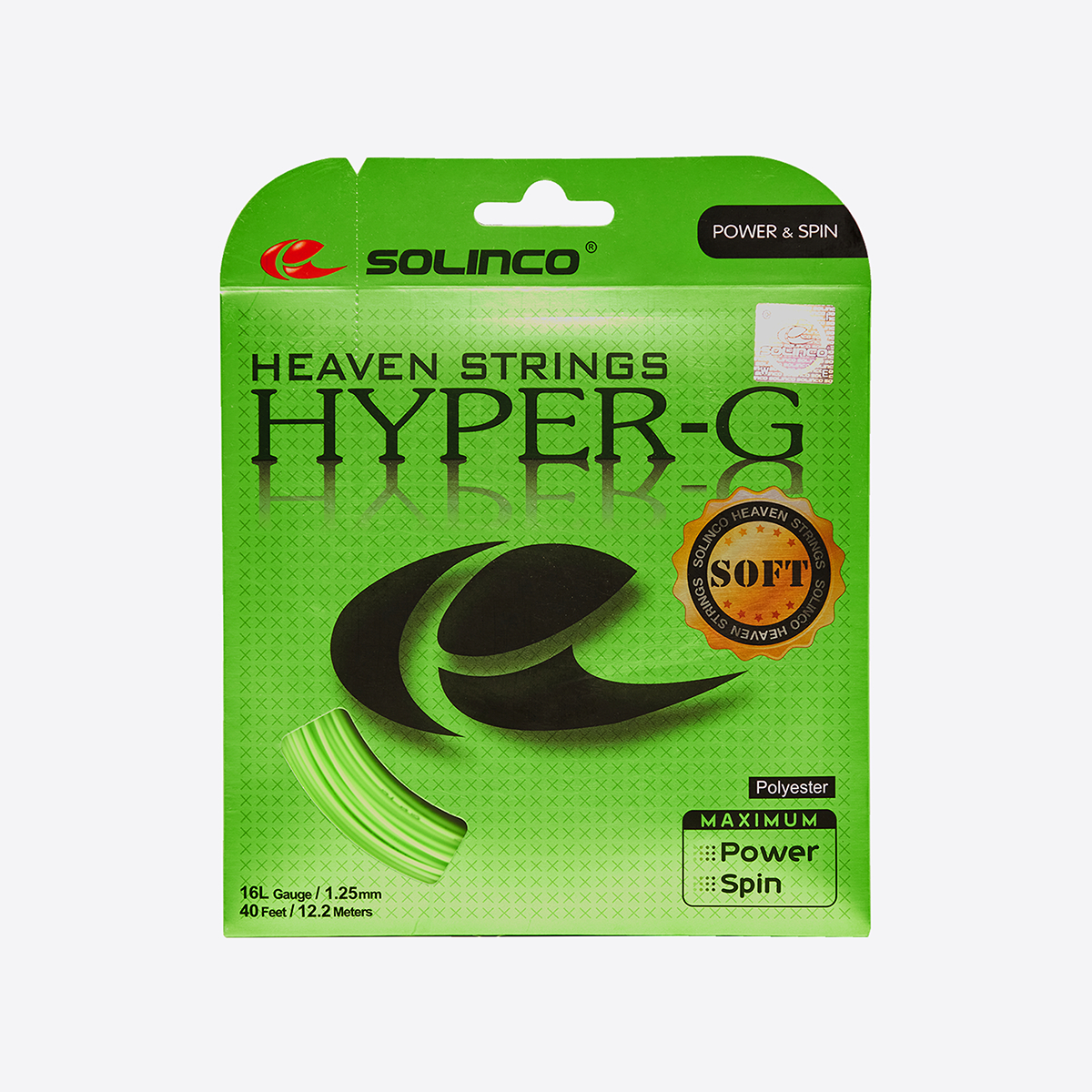 2 Packs of Solinco Hyper-G 16 g 1.30 mm Tennis String